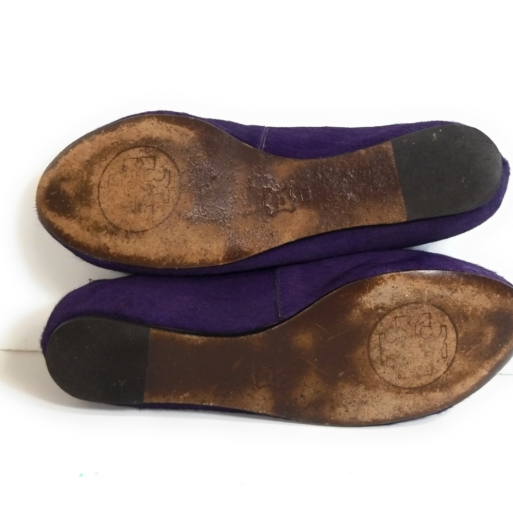 Tory Burch Jess Women Purple Calf Hair Loafers 8 M - Picture 7 of 8